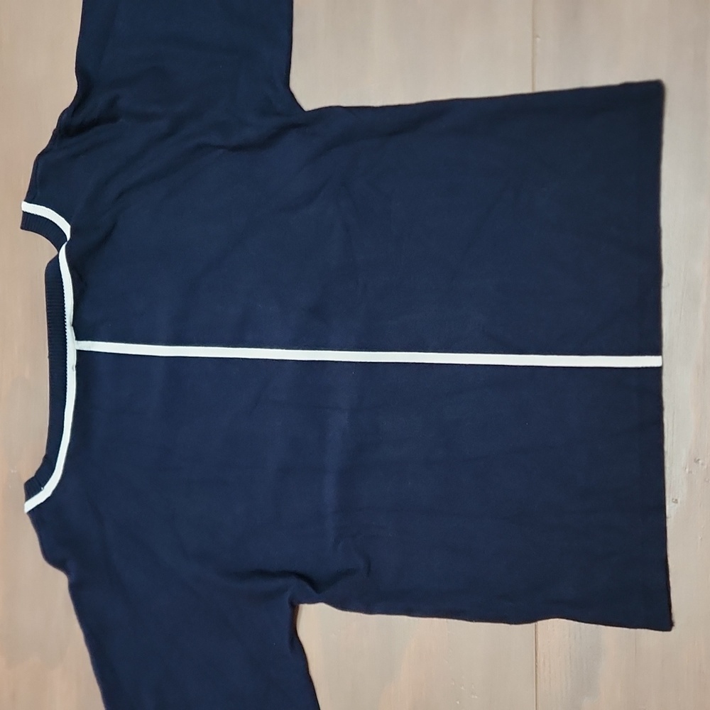 Jones New York Navy Blue & White Sweater Small Classic Nautical - Picture 8 of 8
